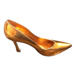 Arezzo Gold Stiletto Pointed Toe Heels size 8.5